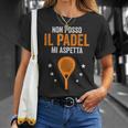 Padel Mi Aspetta Divertente Giocatore Paddle Racchetta Maglietta Regalos para ella