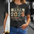 Papa 2025 Futuro Papá Futuro Padre Camiseta unisex Regalos para ella