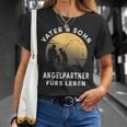 Papa Und Sohn Angelpartner Fürs Leben Angeln Angler T-Shirt Geschenke für Sie