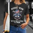Patriotic Rizz Em With The Tism Raccoon Meme 4Th Of July T-Shirt Gifts for Her