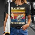 Pensione Pesca Pescatore Pensionato Divertente Piano Maglietta Regalos para ella