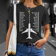 Phonetica Alphabet Divertente Pilota E Aereo Regalo Maglietta Regalos para ella