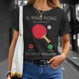 Ping Pong Sta Chiamando Frase Divertente Regalo Per Sportive Maglietta Regalos para ella