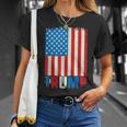 Política Donald Trump Bandera De Trump Donald Trump Camiseta unisex Regalos para ella