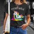 Pukicornómito De Unicorniosómito De Arco Iris Camiseta unisex Regalos para ella