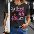 This Queen Makes 45 Look Fabulous 45Th Birthday Queen Afro T-Shirt Gifts for Her