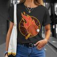 Racchetta Da Ping-Pong Sul Fuoco Giocatore Di Ping-Pong Maglietta Regalos para ella