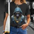 Rapper Gorilla I Retro Hip Hop I Gorilla Hip Hop Gangster T-Shirt Geschenke für Sie