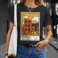 Regalos Del Imperio Romano Antiguo Y Lindo Coliseo De Roma De Dibujos Animados Camiseta unisex Regalos para ella