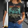 Retro Elefanti Etosha National Park Souvenir Namibia Africa Maglietta Regalos para ella