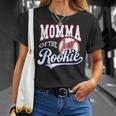 Retro Mommy Momma Of The Number 1 Rookie Baseball T-Shirt Gifts for Her