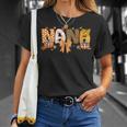 Retro Nana Coquette Bows Leopard Grandma Fall Thanksgiving T-Shirt Gifts for Her