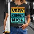 Retroery Kurwa Nice Poland Polska T-Shirt Geschenke für Sie