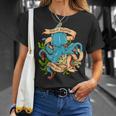 Rise Of Kraken Old School Tattoo Octopus Sea Monster Camiseta unisex Regalos para ella