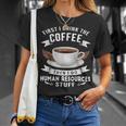 Risorse Umane Prima Il Caffè Divertente Maglietta Regalos para ella