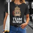 Rodent Team Beaver Team Beaver Love Flannelette T-Shirt Geschenke für Sie