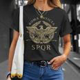 Roma Invicta Spqr Águila Romana Envejecida Camiseta unisex Regalos para ella