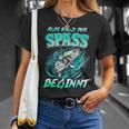 Rute Raus Der Spass Beginnt Fishing Fishing T-Shirt Geschenke für Sie