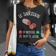Saucisson M’Appelle Homme Humour Charcuterie Idée Cadeau T-Shirt Cadeaux pour elle