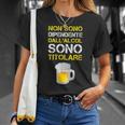 Scritte Divertenti Birra Non Sono Dipendente Dell Alcol Maglietta Regalos para ella