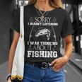 Scusa Se Non Stavo Ascoltando Stavo Pensando Alla Pesca Maglietta Regalos para ella