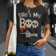 She’s My Boo Skull Face Matching Halloween Pajama Couples T-Shirt Gifts for Her