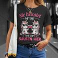 Sie Heiratet Wir Sind Nur Zum Saufen Hier Braut Jga T-Shirt Geschenke für Sie