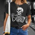Skeleton Hands Heart Sign Retro Halloween Skeleton Hand Sign T-Shirt Gifts for Her