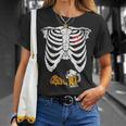 Skeleton Pregnancy Pizza Beer Xray Halloween Soon Dad T-Shirt Gifts for Her