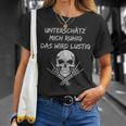 With Skull Motif Underschätz Mich Ruhig Das Wird German L T-Shirt Geschenke für Sie