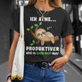 Sloth Sleep Ich Atme Produktiver Sloth T-Shirt Geschenke für Sie