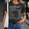Sonographer Nutrition Divertente Ultrasuono Tech Regalo Maglietta Regalos para ella