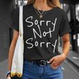 Sorry Not Sorry Sarcastica Maglietta Regalos para ella