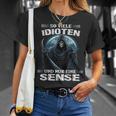 Soviele Idioten Und Nur Eine Sense Sarcasmus Reaper T-Shirt Geschenke für Sie