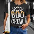 Speech Boo Crew Teacher Language Pathologist Halloween Premium T-Shirt Gifts for Her