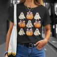 Spooky Season Halloween Ghost Pumpkin Ribbon Coquette Bow T-Shirt Gifts for Her