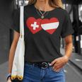 Swiss Flag Austria Flag Switzerland Austria T-Shirt Geschenke für Sie