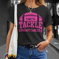 Tackle Breast Cancer Football Pink Breast Cancer Awareness T-Shirt Gifts for Her