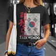 Taekwondo Camicia Taekwondo Bandiera Coreana Maglietta Regalos para ella
