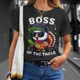 Thanksgiving Boy Turkey Boss Of The Table T-Shirt Gifts for Her