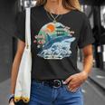 Tiburón Japonés Gran Ola Kanagawa Japón Arteintage Camiseta unisex Regalos para ella