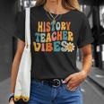 History Teacheribes Retro 1Er Día De Escuela Maestro Genial Camiseta unisex Regalos para ella