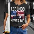 Trump Legends Never Die Trump Assassination Red T-Shirt Geschenke für Sie