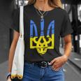Tryzub Tridente Ucraino Ucraina Patriottica Minimalista Maglietta Regalos para ella