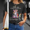 With Unicorn Bin Da Kann Losgehen Und Ja Es Escaliert Eh T-Shirt Geschenke für Sie