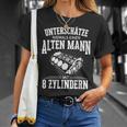 Unterschätze Nie Alten Mann 8 Cylinder Tuning8 Engine T-Shirt Geschenke für Sie