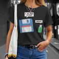 Usb Floppy Disk Camicia Computer Io Sono Tuo Padre Maglietta Regalos para ella