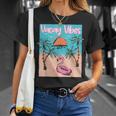 Vacay Vibes Beach Flamingo Summer Vacation T-Shirt Gifts for Her