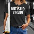 Vergine Autistica Dichiarazione Umoristica Divertente Sul Sarcasmo Sull'autismo Maglietta Regalos para ella