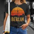 Vintage 80S Retro Berlin Silhouette Skyline Souvenir T-Shirt Geschenke für Sie